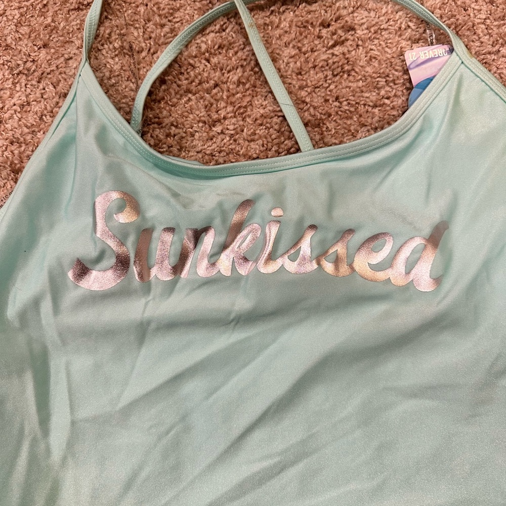 FOREVER 21 - “Sunkissed” teal swimsuit - Picture 2 of 6